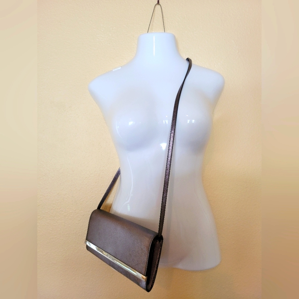 NWOT Michael Kors silver tone shoulder or cluch w/ a detachable strap